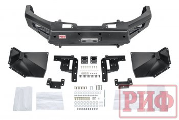59 259 р. Бампер передний силовой РИФ  Mitsubishi Pajero Sport  QE (2015-2021) дорестайлинг (С дополнительными фарами, под парктроник)  с доставкой в г. Керчь. Увеличить фотографию 2
