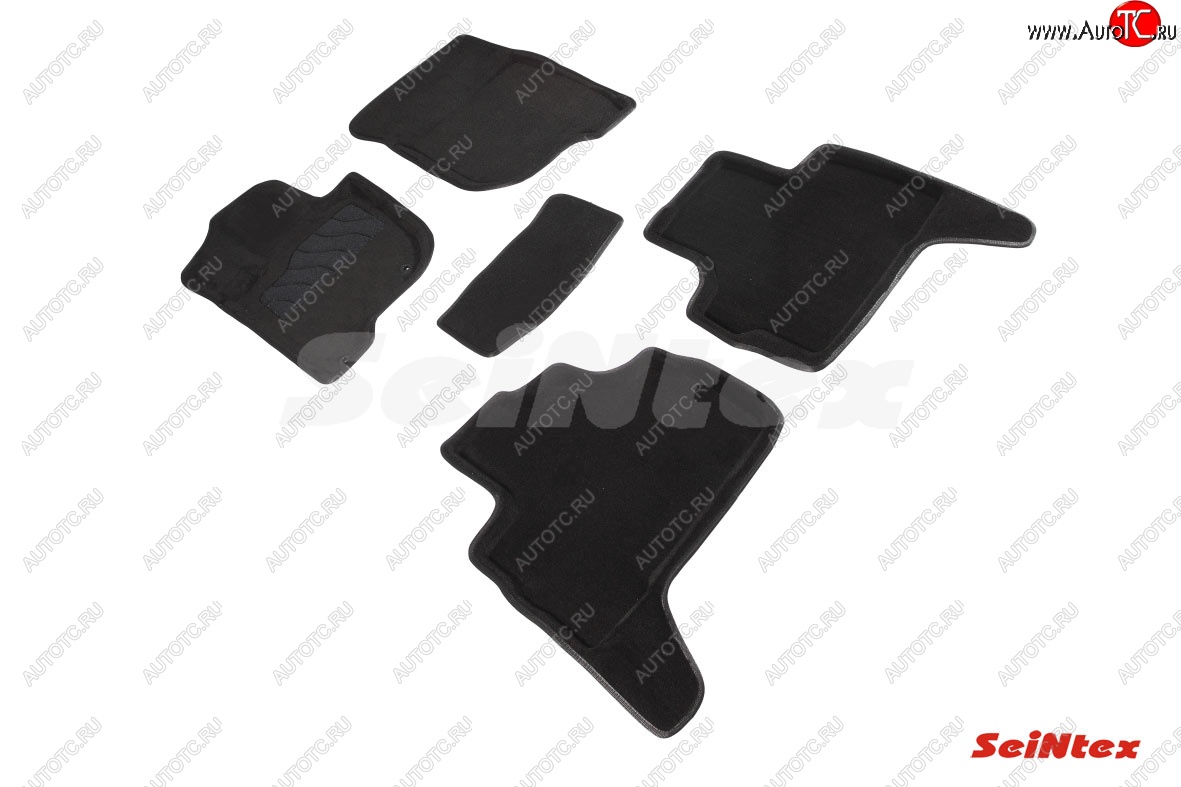 5 899 р. Комплект 3D ковриков в салон (ворсовые / чёрные) Seintex  Mitsubishi Pajero Sport  QE (2015-2021) дорестайлинг  с доставкой в г. Керчь