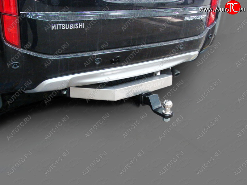 18 299 р. Фаркоп (тягово-сцепное устройство) TCC (усиленный, надпись Pajero Sport)  Mitsubishi Pajero Sport  QE (2015-2021) дорестайлинг (Оцинкованный, шар E)  с доставкой в г. Керчь