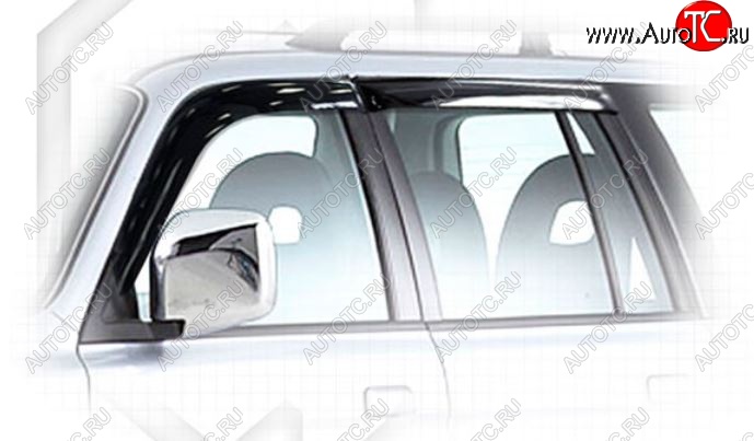 2 079 р. Дефлектора окон CA-Plastiс Mitsubishi Pajero Sport PA рестайлинг (2004-2008) (Classic полупрозрачный, Без хром.молдинга)  с доставкой в г. Керчь