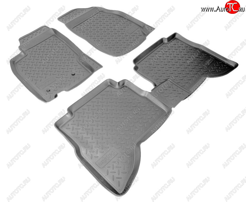 2 499 р. Комплект ковриков в салон Norplast Unidec Mitsubishi Pajero Sport PA рестайлинг (2004-2008) (Цвет: черный)  с доставкой в г. Керчь