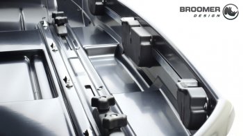 22 749 р. Багажный бокс Broomer Venture (420 л/189x89x40 см) на крышу   (Покрытие: шагрень, Цвет: чёрный)  с доставкой в г. Керчь. Увеличить фотографию 6