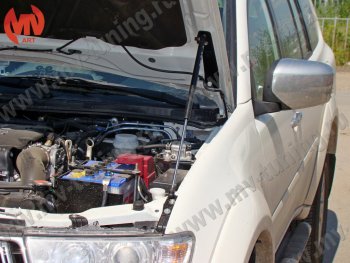 2 969 р. Упор капота MV-Tuning (одинарный) Mitsubishi Pajero Sport PB дорестайлинг (2008-2013)  с доставкой в г. Керчь. Увеличить фотографию 3