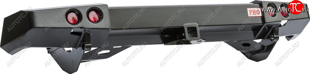 50 339 р. Бампер задний силовой РИФ Mitsubishi Pajero Sport PB дорестайлинг (2008-2013) (С квадратом под фаркоп и фонарями)  с доставкой в г. Керчь