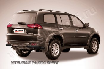 Защита заднего бампера (уголки, сталь с полимерным покрытием, Ø57 мм) Mitsubishi Pajero Sport PB дорестайлинг (2008-2013)