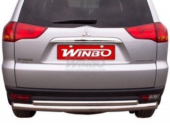 Защита заднего бампера WINBO (Ø76 и 42 мм, нержавейка) Mitsubishi Pajero Sport  PB (2008-2013) дорестайлинг