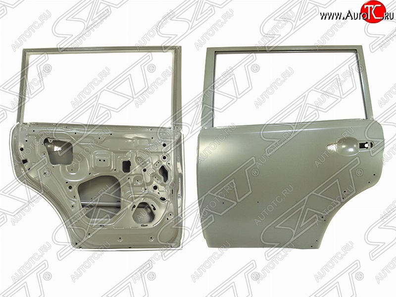 14 849 р. Левая дверь задняя SAT  Mitsubishi Pajero Sport  PB (2008-2013) дорестайлинг (Неокрашенная)  с доставкой в г. Керчь