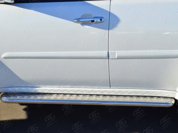 24 649 р. Пороги SLITKOFF d42 с листом Mitsubishi Pajero Sport PB дорестайлинг (2008-2013) (лист алюминий, труба нержавейка)  с доставкой в г. Керчь. Увеличить фотографию 2