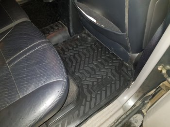 1 639 р. Коврики салона Aileron (3D с подпятником)  Mitsubishi Pajero Sport  PB (2008-2013) дорестайлинг  с доставкой в г. Керчь. Увеличить фотографию 3