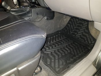 1 639 р. Коврики салона Aileron (3D с подпятником)  Mitsubishi Pajero Sport  PB (2008-2013) дорестайлинг  с доставкой в г. Керчь. Увеличить фотографию 4