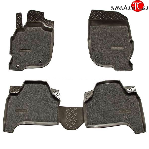 3 369 р. Комплект ковриков в салон Aileron 4 шт. (полиуретан, покрытие Soft)  Mitsubishi Pajero Sport  PB (2008-2013) дорестайлинг  с доставкой в г. Керчь