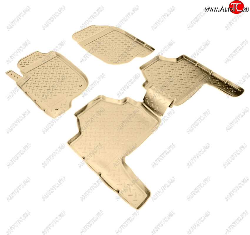 3 199 р. Коврики салона Norplast Unidec  Mitsubishi Pajero Sport  PB (2008-2013) дорестайлинг (Цвет: бежевый)  с доставкой в г. Керчь