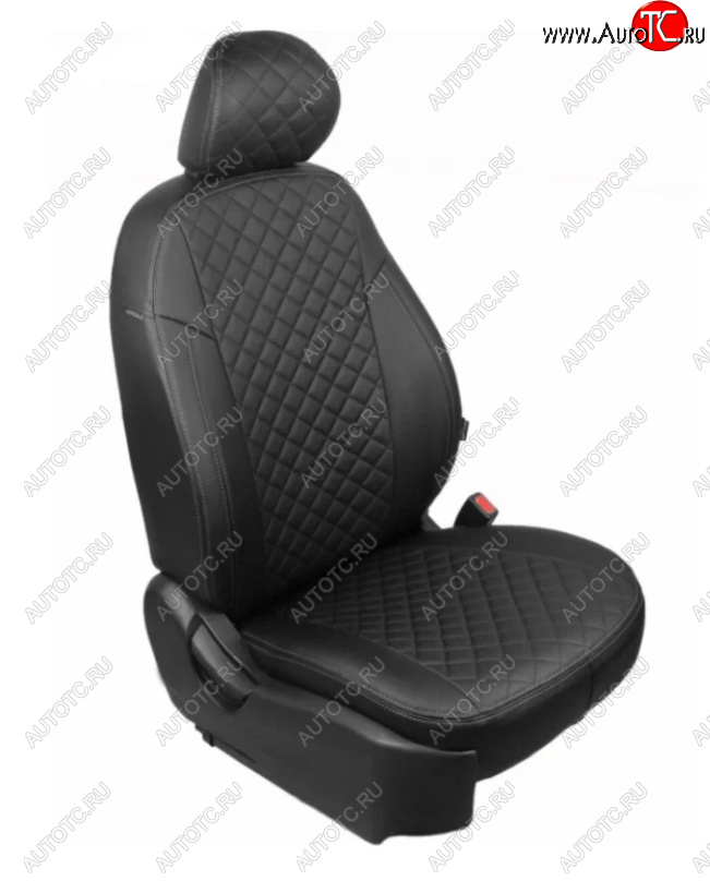 6 449 р. Чехлы Seintex (экокожа/ромб)  Mitsubishi Pajero Sport  PB (2008-2013) дорестайлинг  с доставкой в г. Керчь