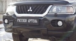 Защитная сетка решетки переднего бампера РА Mitsubishi Pajero Sport  PA (1996-2004) дорестайлинг