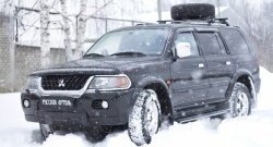 929 р. Зимняя заглушка решетки переднего бампера РА Mitsubishi Pajero Sport PA дорестайлинг (1996-2004)  с доставкой в г. Керчь. Увеличить фотографию 6