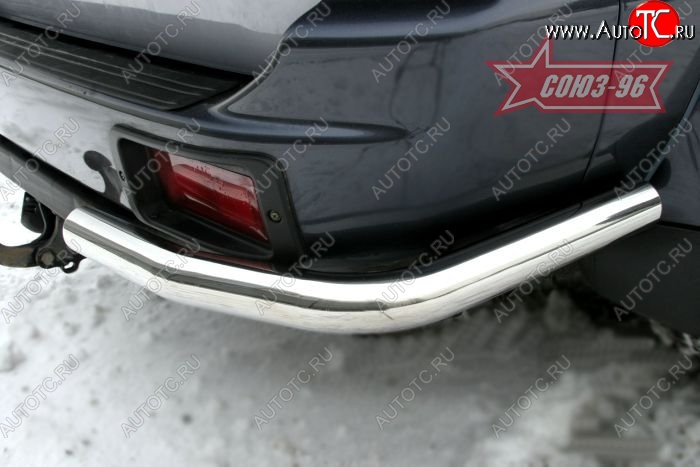 9 044 р. Защита заднего бампера из боковых уголков Souz-96 (d60) Mitsubishi Pajero Sport PA дорестайлинг (1996-2004)  с доставкой в г. Керчь
