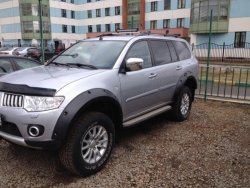 15 349 р. Накладки на колёсные арки BUSHWACKER Mitsubishi Pajero Sport PB дорестайлинг (2008-2013) (Неокрашенные)  с доставкой в г. Керчь. Увеличить фотографию 2