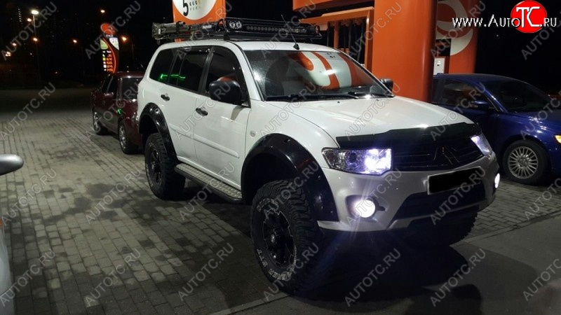 15 349 р. Накладки на колёсные арки BUSHWACKER Mitsubishi Pajero Sport PB дорестайлинг (2008-2013) (Неокрашенные)  с доставкой в г. Керчь