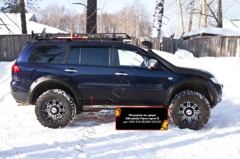 Молдинги дверей RA (комплект) Mitsubishi Pajero Sport  PB (2008-2013) дорестайлинг