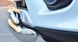15 849 р. Защита переднего бампера (2 трубыØ76 и 75х42 мм, нержавейка) Russtal Mitsubishi Pajero Sport PB рестайлинг (2013-2017)  с доставкой в г. Керчь. Увеличить фотографию 2