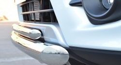 20 849 р. Защита переднего бампера (2 трубыØ76 и 42 мм, нержавейка) SLITKOFF  Mitsubishi Pajero Sport  PB (2013-2017) рестайлинг  с доставкой в г. Керчь. Увеличить фотографию 3