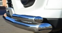 21 399 р. Защита переднего бампера (2 трубыØ63 и 42 мм, нержавейка) SLITKOFF  Mitsubishi Pajero Sport  PB (2013-2017) рестайлинг  с доставкой в г. Керчь. Увеличить фотографию 3