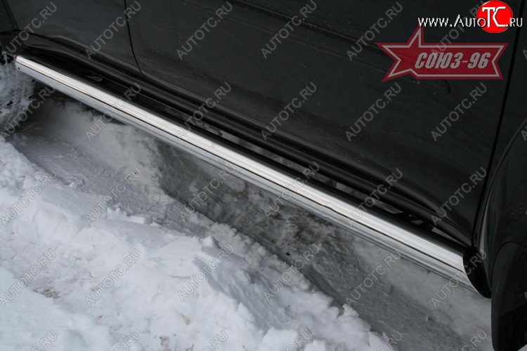 14 174 р. Защита порогов Souz-96 (d76) Mitsubishi Pajero Sport PB дорестайлинг (2008-2013)  с доставкой в г. Керчь