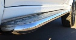 14 299 р. Широкая защита порогов с трубой диаметром 42 мм (рестайлинг) Russtal Mitsubishi Pajero Sport PB дорестайлинг (2008-2013)  с доставкой в г. Керчь. Увеличить фотографию 3