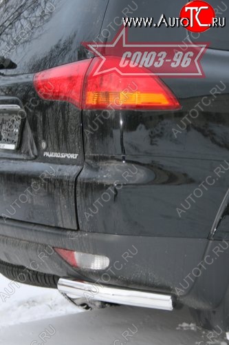 10 799 р. Защита заднего бампера Souz-96 (d60) Mitsubishi Pajero Sport PB дорестайлинг (2008-2013)  с доставкой в г. Керчь