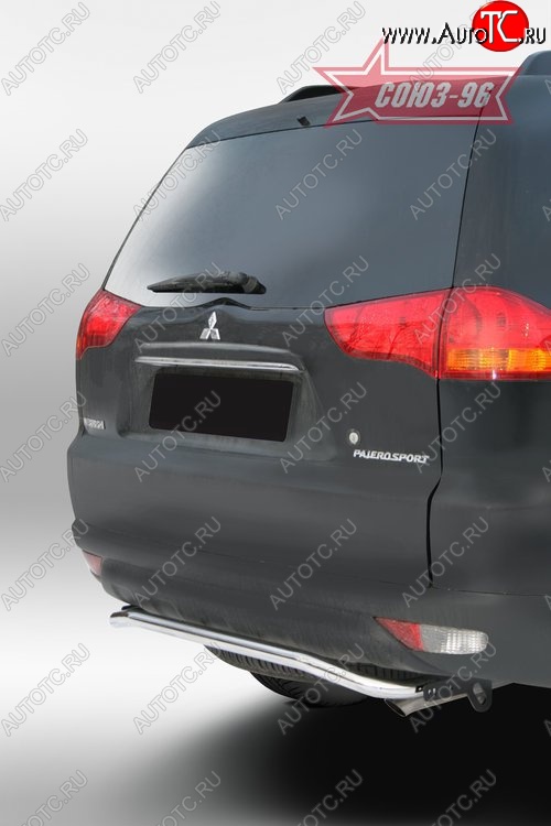 1 169 р. Фигурная защита заднего бампера диаметром 42 мм Souz-96 Mitsubishi Pajero Sport PB дорестайлинг (2008-2013)  с доставкой в г. Керчь