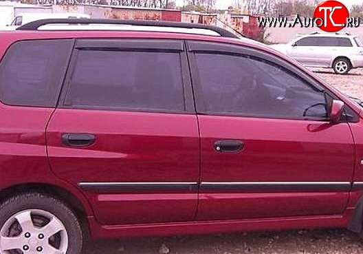 999 р. Комплект дефлекторов окон (ветровиков) 4 шт. Russtal Mitsubishi Space Wagon N94W (1998-2005)  с доставкой в г. Керчь