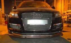 14 249 р. Передняя двойная защита d63,5 мм Металл-Дизайн Audi Q7 4L дорестайлинг (2005-2009) (полированная нержавейка)  с доставкой в г. Керчь. Увеличить фотографию 2