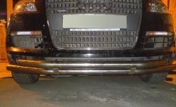 14 249 р. Передняя двойная защита d63,5 мм Металл-Дизайн Audi Q7 4L дорестайлинг (2005-2009) (полированная нержавейка)  с доставкой в г. Керчь. Увеличить фотографию 3