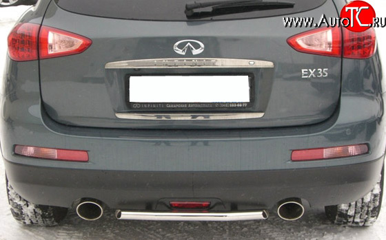 13 599 р. Защита заднего бампера (Ø42 мм, нержавейка) SLITKOFF  INFINITI EX35  J50 (2007-2013)  с доставкой в г. Керчь