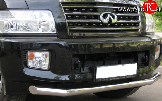 16 899 р. Защита переднего бампера (Ø76 мм, нержавейка) SLITKOFF INFINITI QX56 JA60 дорестайлинг (2004-2007)  с доставкой в г. Керчь