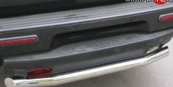Защита заднего бампера (Ø76 мм, нержавейка) SLITKOFF INFINITI QX56  JA60 (2004-2010) дорестайлинг, рестайлинг