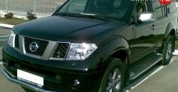 15 249 р. Одинарная защита переднего бампера SLITKOFF диаметром 76 мм  Nissan Pathfinder  R51 (2004-2007) дорестайлинг  с доставкой в г. Керчь. Увеличить фотографию 2