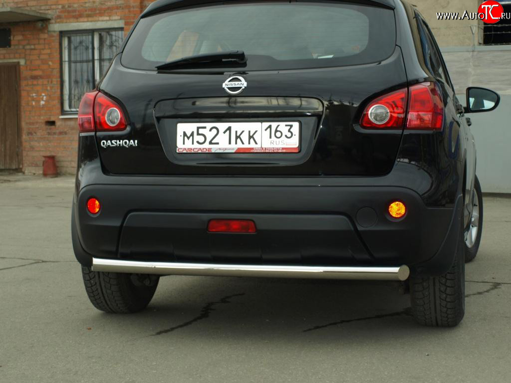 5 799 р. Защита заднего бампера 63,5 мм  Nissan Qashqai  1 (2007-2010) дорестайлинг  с доставкой в г. Керчь