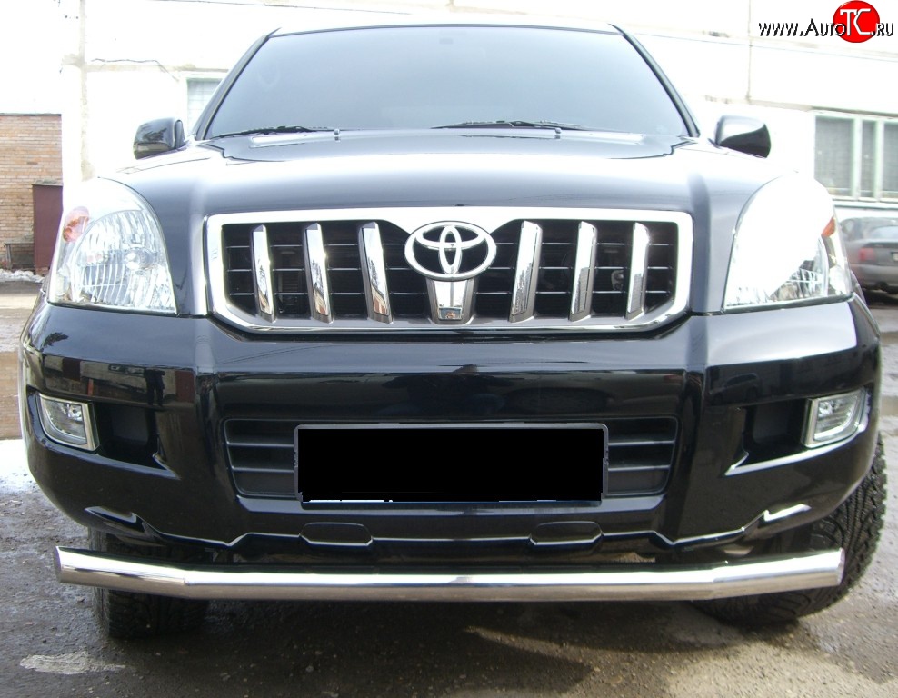 17 849 р. Одинарная защита переднего бампера SLITKOFF диаметром 76 мм на Toyota Land Cruiser 120  Toyota Land Cruiser Prado  J120 (2002-2009)  с доставкой в г. Керчь