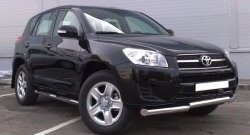 83 999 р. Защита порогов с подножками Toyota RAV 4 2009 V2 Toyota RAV4 XA30 5 дв. 1-ый рестайлинг (2008-2010) (Защита порогов с со скосами на торцах (вариант 1))  с доставкой в г. Керчь. Увеличить фотографию 2