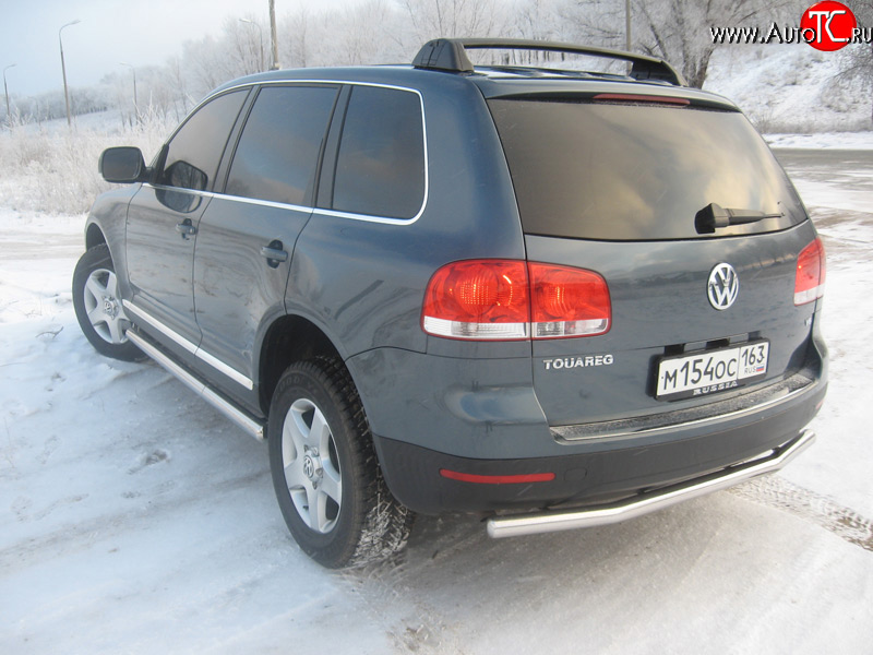 7 849 р. Защита заднего бампера  Volkswagen Touareg  GP (2002-2007) дорестайлинг  с доставкой в г. Керчь