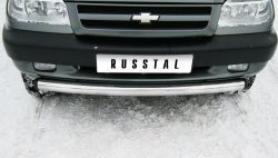 Одинарная защита переднего бампера SLITKOFF диаметром 76 мм Chevrolet Niva  2123 (2002-2008), Лада 2123 (Нива Шевроле) (2002-2008)