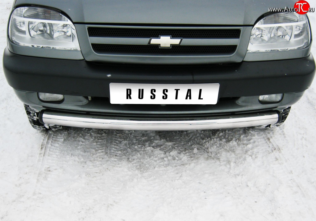 15 449 р. Одинарная защита переднего бампера SLITKOFF диаметром 76 мм  Chevrolet Niva  2123 (2002-2008), Лада 2123 (Нива Шевроле) (2002-2008)  с доставкой в г. Керчь