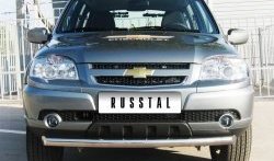 Одинарная защита переднего бампера Bertone диаметром 63 мм Chevrolet Niva  2123 (2009-2020), Лада 2123 (Нива Шевроле) (2009-2021)