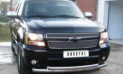 24 999 р. Защита переднего бампера (2 трубыØ76 и 42 мм, нержавейка) SLITKOFF Chevrolet Tahoe GMT900 5 дв. (2006-2013)  с доставкой в г. Керчь. Увеличить фотографию 7