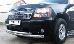 24 999 р. Защита переднего бампера (2 трубыØ76 мм, нержавейка) SLITKOFF Chevrolet Tahoe GMT900 5 дв. (2006-2013)  с доставкой в г. Керчь. Увеличить фотографию 5