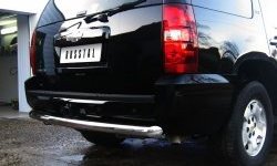 18 449 р. Защита заднего бампера (Ø76 мм, нержавейка) SLITKOFF Chevrolet Tahoe GMT900 5 дв. (2006-2013)  с доставкой в г. Керчь. Увеличить фотографию 3