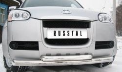 20 999 р. Защита переднего бампера (2 трубыØ76 и 63 мм, нержавейка) SLITKOFF Great Wall Wingle 3 (2005-2011)  с доставкой в г. Керчь. Увеличить фотографию 3
