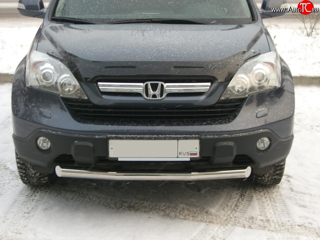 15 849 р. Одинарная защита переднего бампера SLITKOFF 70 мм  Honda CR-V  RE1,RE2,RE3,RE4,RE5,RE7 (2007-2010) дорестайлинг  с доставкой в г. Керчь
