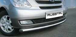 16 749 р. Одинарная защита переднего бампера SLITKOFF 76 мм Hyundai Starex/Grand Starex/H1 TQ рестайлинг (2014-2018)  с доставкой в г. Керчь. Увеличить фотографию 2